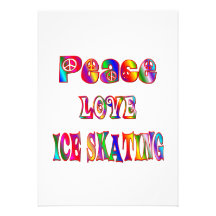 Peace Love Ice Skating Custom Announcement