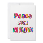 Peace Love Ice Skating invitations