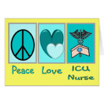 Peace Love ICU Nurse cards