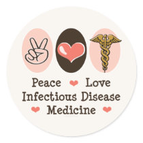 Peace Love Infectious Disease Medicine Stickers