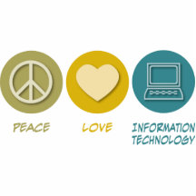 Peace Love Information Technology Acrylic Cut Outs