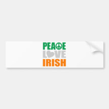 Peace Love Irish Bumper Stickers