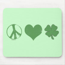 Peace Love Irish Mousepad