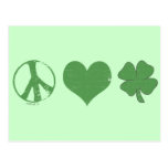 Peace Love Irish Postcard