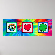 Peace, Love, Irish Poster