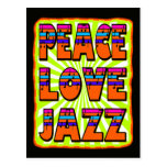 Peace Love Jazz Post Card