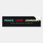 Peace Love JOHNSON 2012 Bumper Sticker