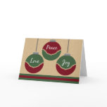 Peace, Love, Joy Christmas Card