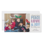 Peace Love & Joy Christmas Photocards Photo Greeting Card