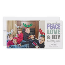 Peace Love & Joy Christmas Photocards