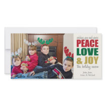 Peace Love & Joy Christmas Photocards