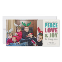 Peace Love & Joy Christmas Photocards