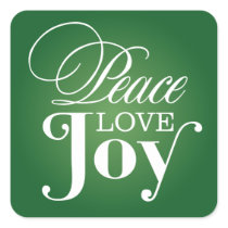 PEACE LOVE JOY | HOLIDAY ENVELOPE SEAL STICKER
