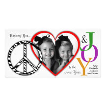 Peace, Love & Joy Holiday Photo Card 2