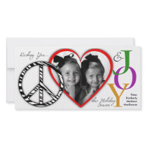 Peace, Love & Joy Holiday Photo Card