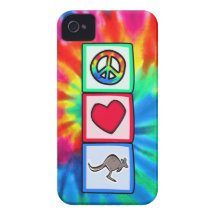 Peace, Love, Kangaroos iPhone 4 Case-Mate Case