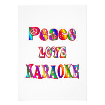 Peace Love Karaoke Personalized Announcements