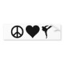 Peace Love Karate Bumper Sticker