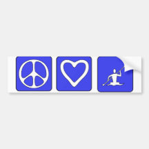 Peace Love Kayaking Bumper Sticker