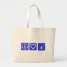 Peace Love Kayaking Canvas Bags