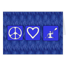 Peace Love Kayaking Greeting Card