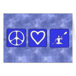 Peace Love Kayaking Greeting Card