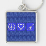 Peace Love Kayaking Key Chain