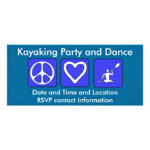 Peace Love Kayaking Rack Card Template