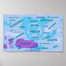 PEACE LOVE, KINDNESS   POSTER