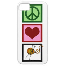Peace Love Knit iPhone 5 Covers