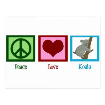 Peace Love Koala Postcards