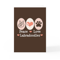 Peace Love Labradoodles Greeting Card