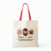 Peace Love Labradoodles Tote Bag