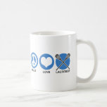 Peace Love Lacrosse Coffee Mugs