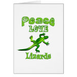 Peace Love Lizards Greeting Cards