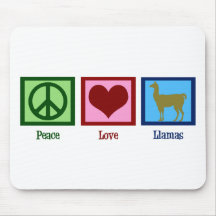 Peace Love Llamas Mousepads