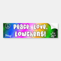 Peace Love Lowchens Bumper Sticker