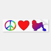 Peace Love Lowchens Bumper Stickers