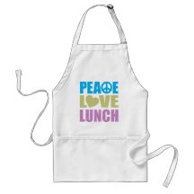 Peace Love Lunch Aprons