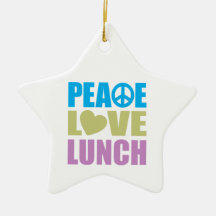 Peace Love Lunch Christmas Tree Ornaments