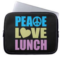 Peace Love Lunch Computer Sleeve