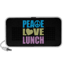 Peace Love Lunch iPod Speakers