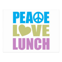 Peace Love Lunch Postcards