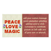 Peace Love Magic Photo Card Template
