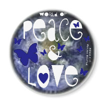 Peace & Love - Magnet