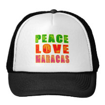 Peace Love Maracas Mesh Hat