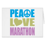 Peace Love Marathon Greeting Card