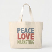 Peace Love Marketing Canvas Bags