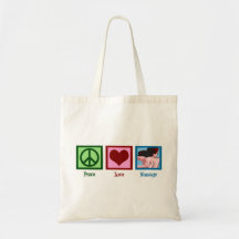 Peace Love Massage Canvas Bags