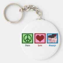 Peace Love Massage Keychain